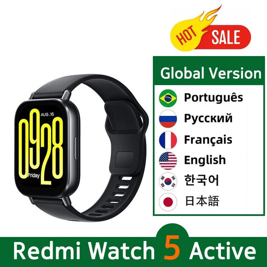 Xiaomi Redmi Watch 5 Active Global – 2" Display, Bluetooth Call, 140+ Sports, 5ATM