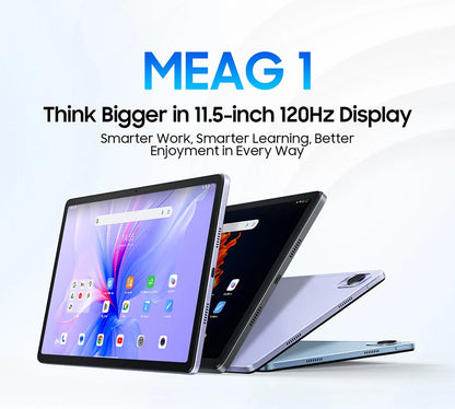 【World Premiere】Blackview MEGA 1 Tablet 11.5 inch 2.4K 120Hz Display 8GB 256GB 50MP+13MP Camera 8800mAh 33W Fast Charging Pad P