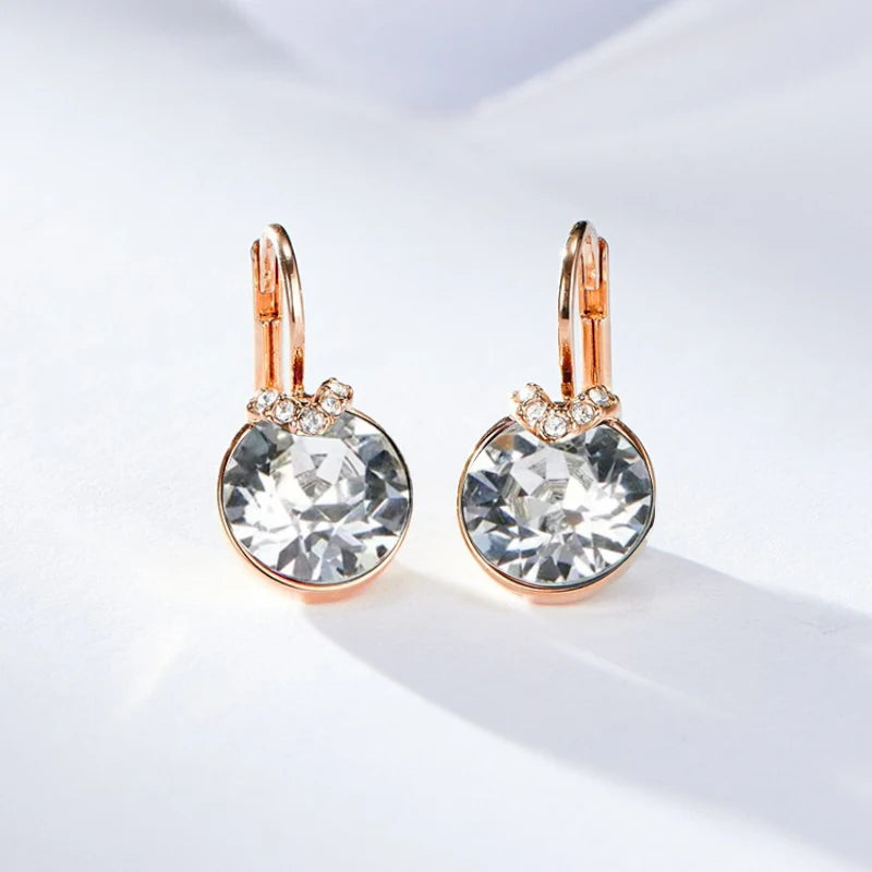 Fashion Small Bella Boucle D'oreille Femme made with Crystal from Austria for Women Wedding Party Jewelery Accessory Bijoux Gift
