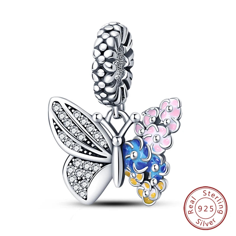 Charms Luminous Firefly Stars Cherry S925 Silver Pendants Beads 3mm DIY Party Christmas Fine Jewelry Making Gifts