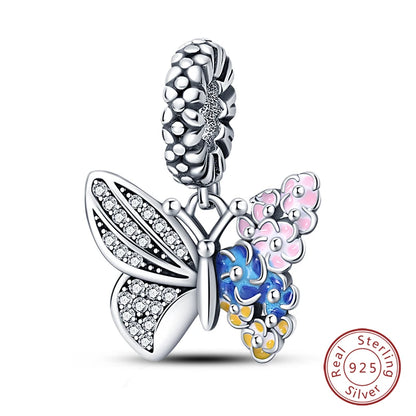 Charms Luminous Firefly Stars Cherry S925 Silver Pendants Beads 3mm DIY Party Christmas Fine Jewelry Making Gifts