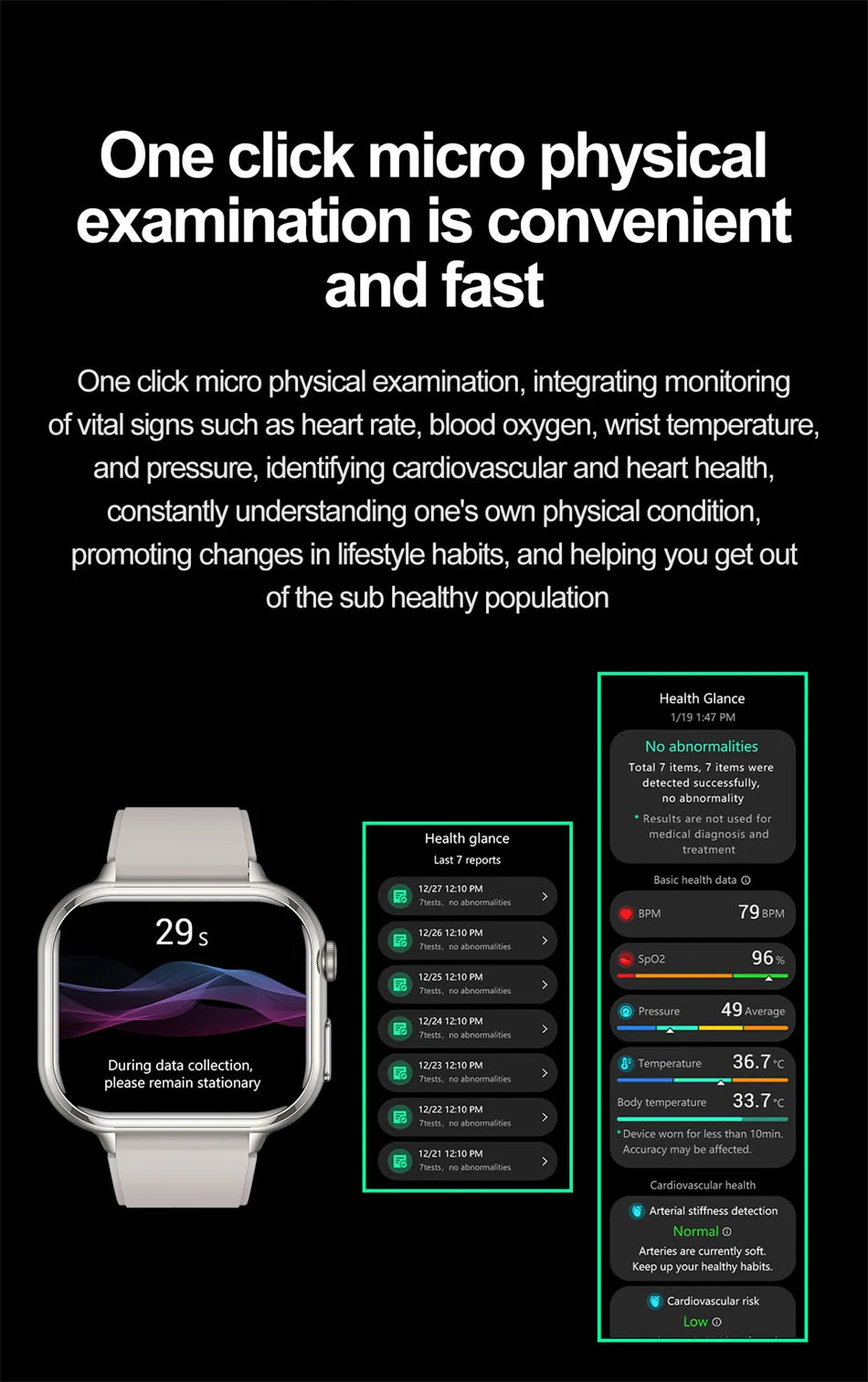 2025 Medical Grade ECG+PPG Smart Watch – Blood Sugar & Health Monitor