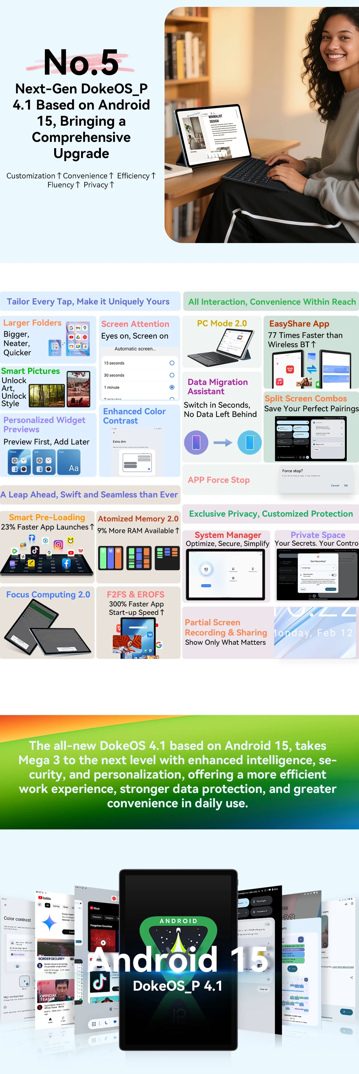 Blackview MEGA 3 Tablet - 12.1" 2.5K 90Hz Display Android 15 12GB 256GB 50MP Camera 8800mAh 33W Fast Charging