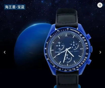 Fashion Trend Women's Watch Swatch Black Snoopy Luxury Brand Men's Watch Plastic Case Timing Moon Exploration Planet Watch