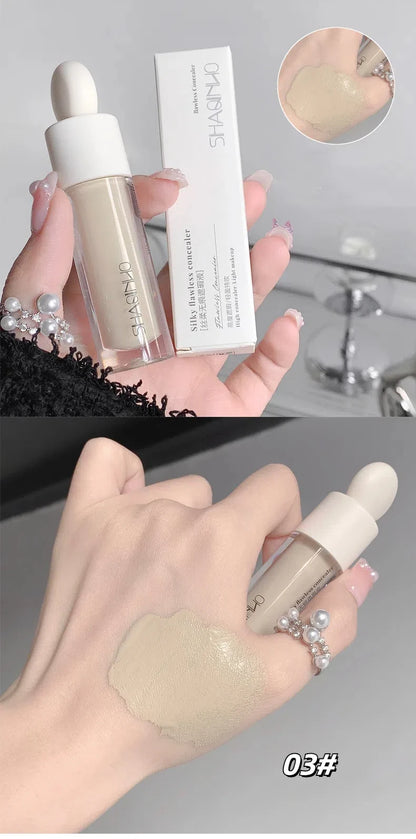 High Covering Concealer Cream Texture Covers Acne Marks Dark Circles Face Makeup Liquid Concealer Lasting Brighten Face Cosmetic