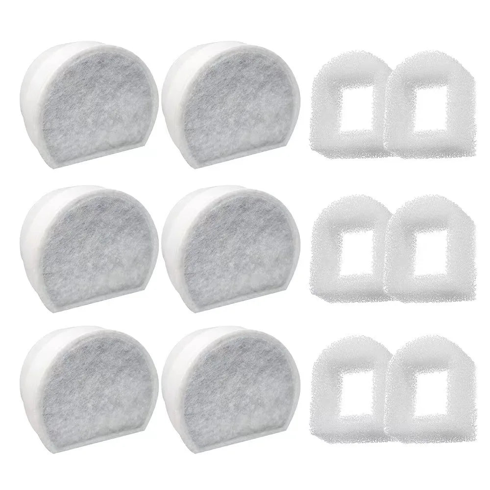 Replace Carbon Filters Compatible with Petsafe 1/2 Gallon, 1 Gallon, 2 Gallon, Seaside, Butterfly, Creekside, Seascape Fountain