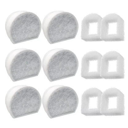 Replace Carbon Filters Compatible with Petsafe 1/2 Gallon, 1 Gallon, 2 Gallon, Seaside, Butterfly, Creekside, Seascape Fountain