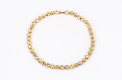 Nidin New Arrival Romantic Heart/Round Shape Shiny Crystal Zircon Chain Necklace For Women Female Valentine's Day Jewelry Gifts