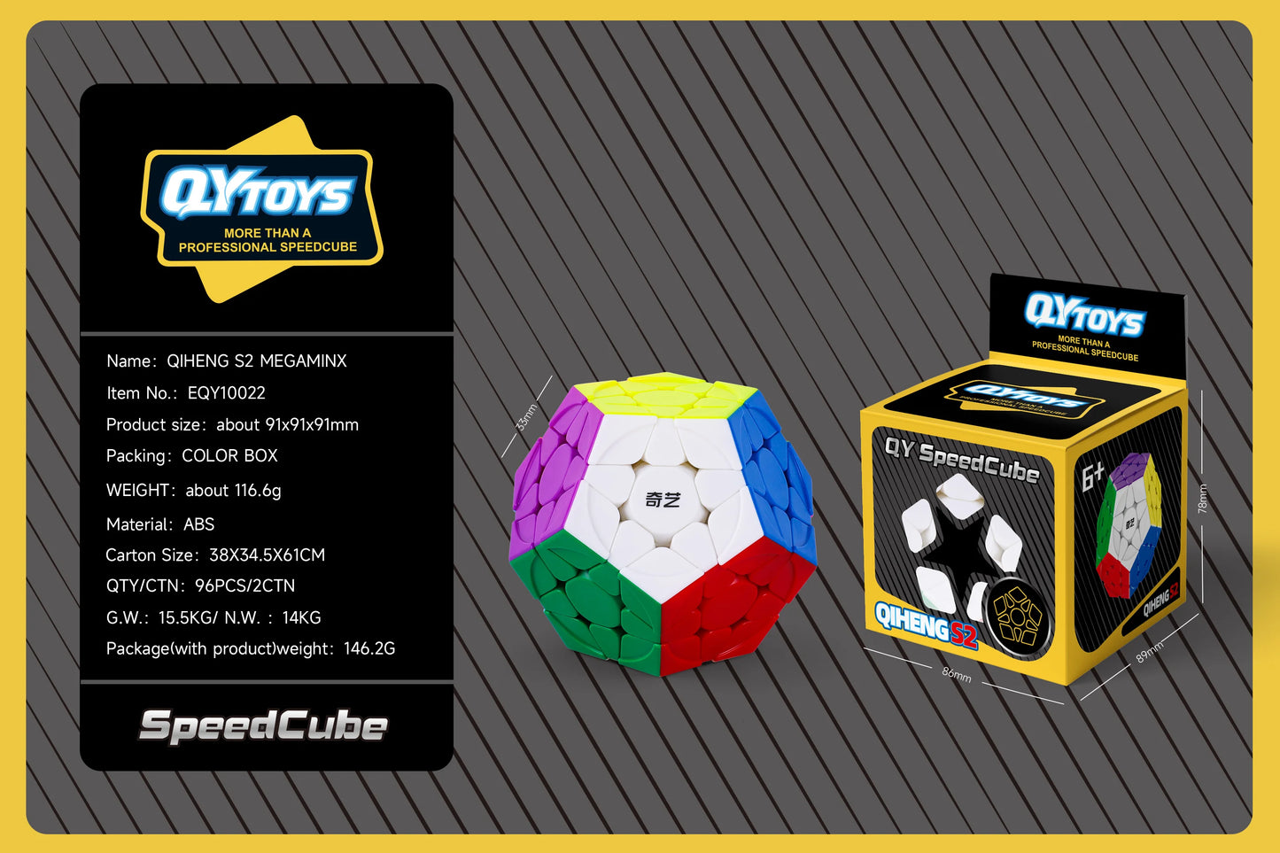 [JudyCube] Qiyi Qiheng M Megaminx Magnetic Magic Speed Cube Stickerless Professional Fidget Toys Qiheng S2 Cubo Magico Puzzle