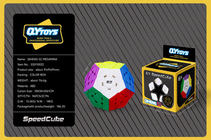 [JudyCube] Qiyi Qiheng M Megaminx Magnetic Magic Speed Cube Stickerless Professional Fidget Toys Qiheng S2 Cubo Magico Puzzle