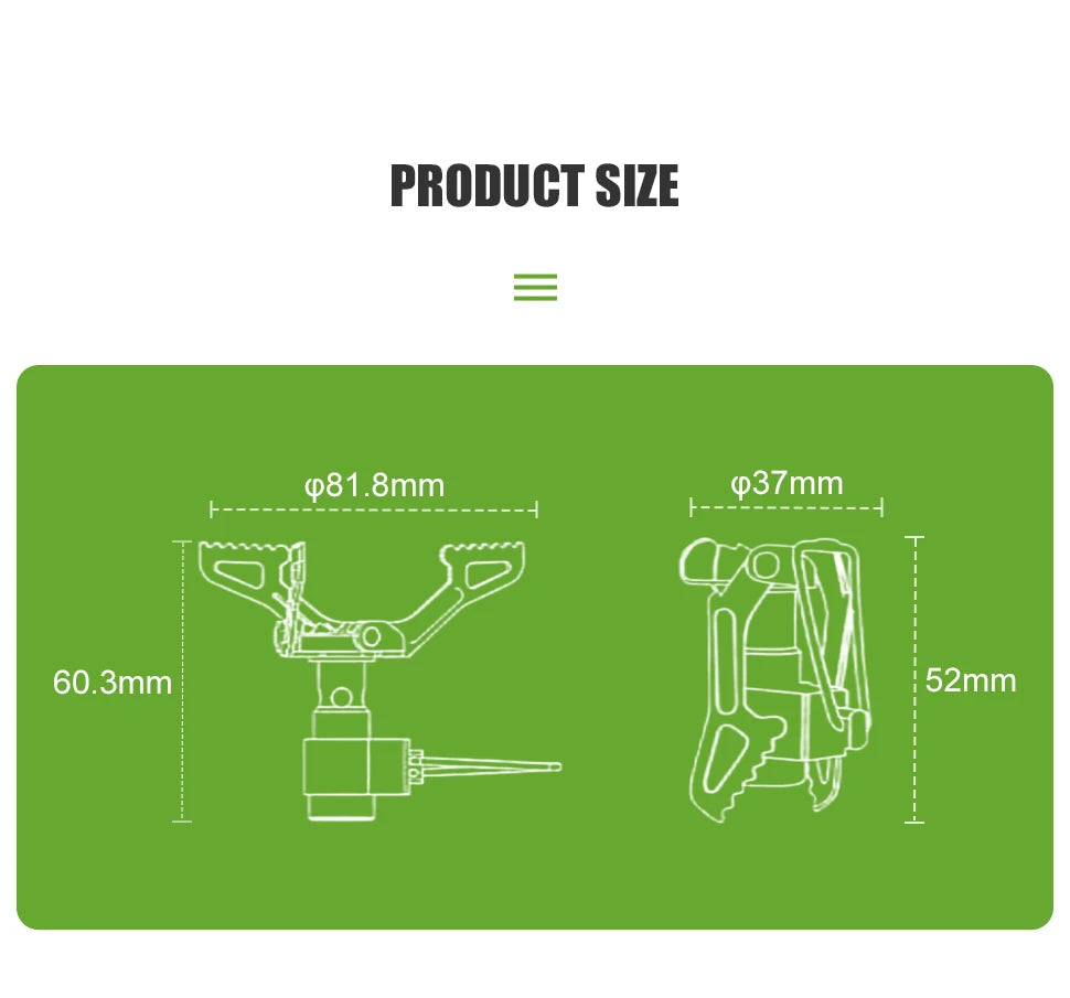 BRS Outdoor Gas Stove Mini Camping Gas Burner 25g Ultralight Titanium Picnic Hiking Cooking Stove Survival Furnace BRS-3000T