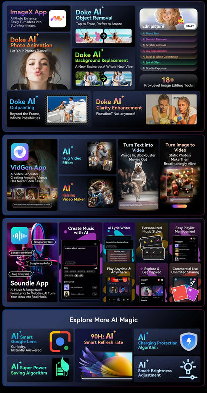 Blackview MEGA 8 Tablet - 13" FHD+ 90Hz Display Android 15 11000mAh 50MP Camera 4G Pad PC