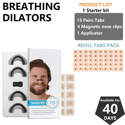 Sport Nasal Dilator Sleep Nasal Breathing Dilators Starter Kit Nose Breathe Strips Magnetic Nasal Strips Reduce Snoring