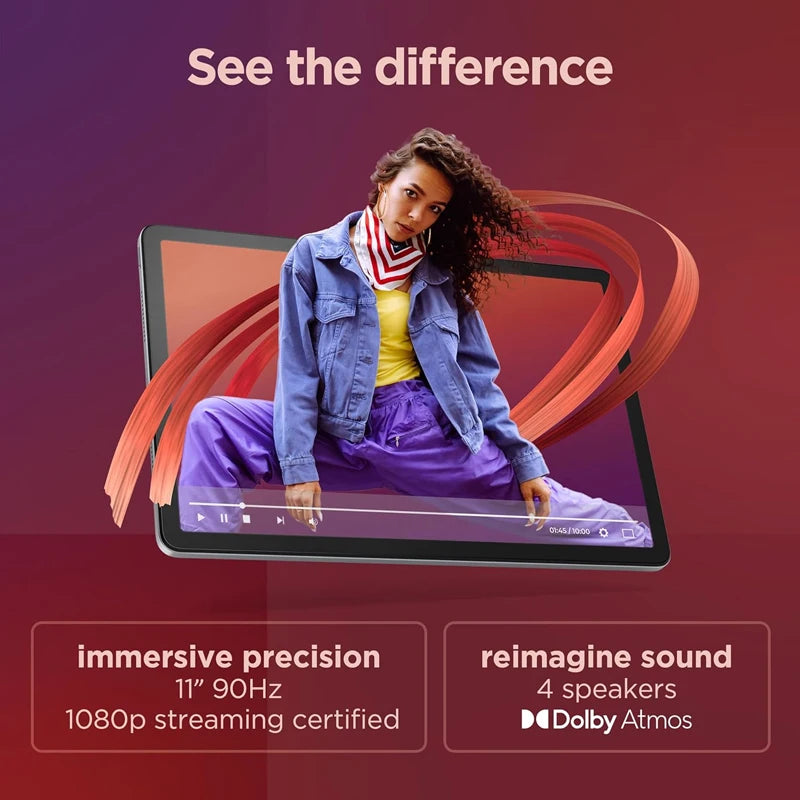 Global ROM Lenovo Tab M11 k10 11” 90Hz Display Android 13 L1 MediaTek Helio G88 8GB/128GB 7040mAh Battery 4G LTE Tablet 2025
