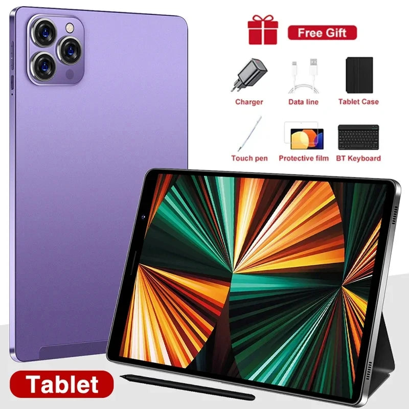 2025 Original 8 inch Pad Tab 14 Android 12 Tablet PC 16GB Ram 1TB Rom Dual SIM 10 Core Dimensity 9000 WPS GPS Bluetooth 10000mAh