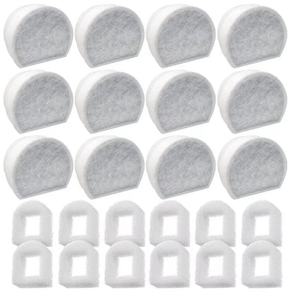 Replace Carbon Filters Compatible with Petsafe 1/2 Gallon, 1 Gallon, 2 Gallon, Seaside, Butterfly, Creekside, Seascape Fountain