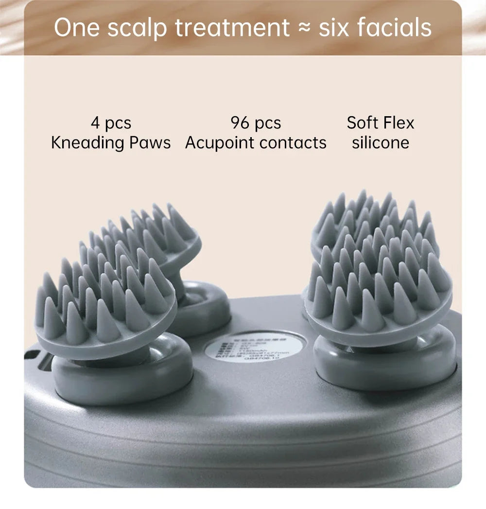 3D Electric Head Massager for Cats Dogs Pets Scalp Massager Rechargeable Body Relax Massager Promote Hair Growth Pet Supplies