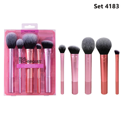Real Techniques makeup brushes set for cosmetic foundation powder blush eyeshadow kabuki blending make up brush beauty tool 1415