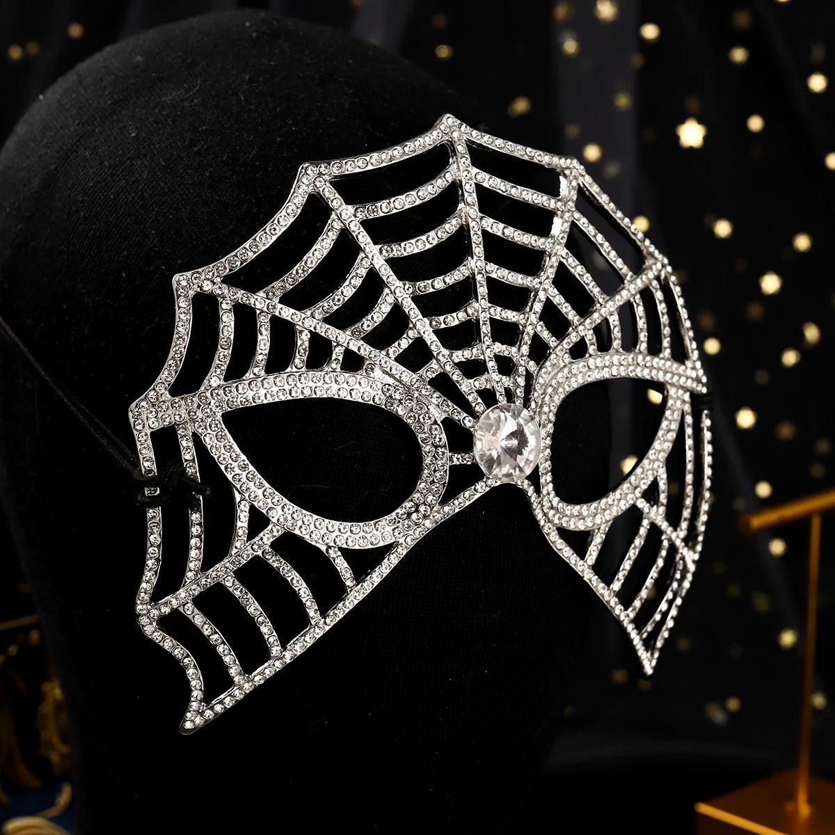 European and American Halloween Baroque Rhinestone Spider Alloy Mask Party Dance Sexy Jewellery Mask Accessories For Women