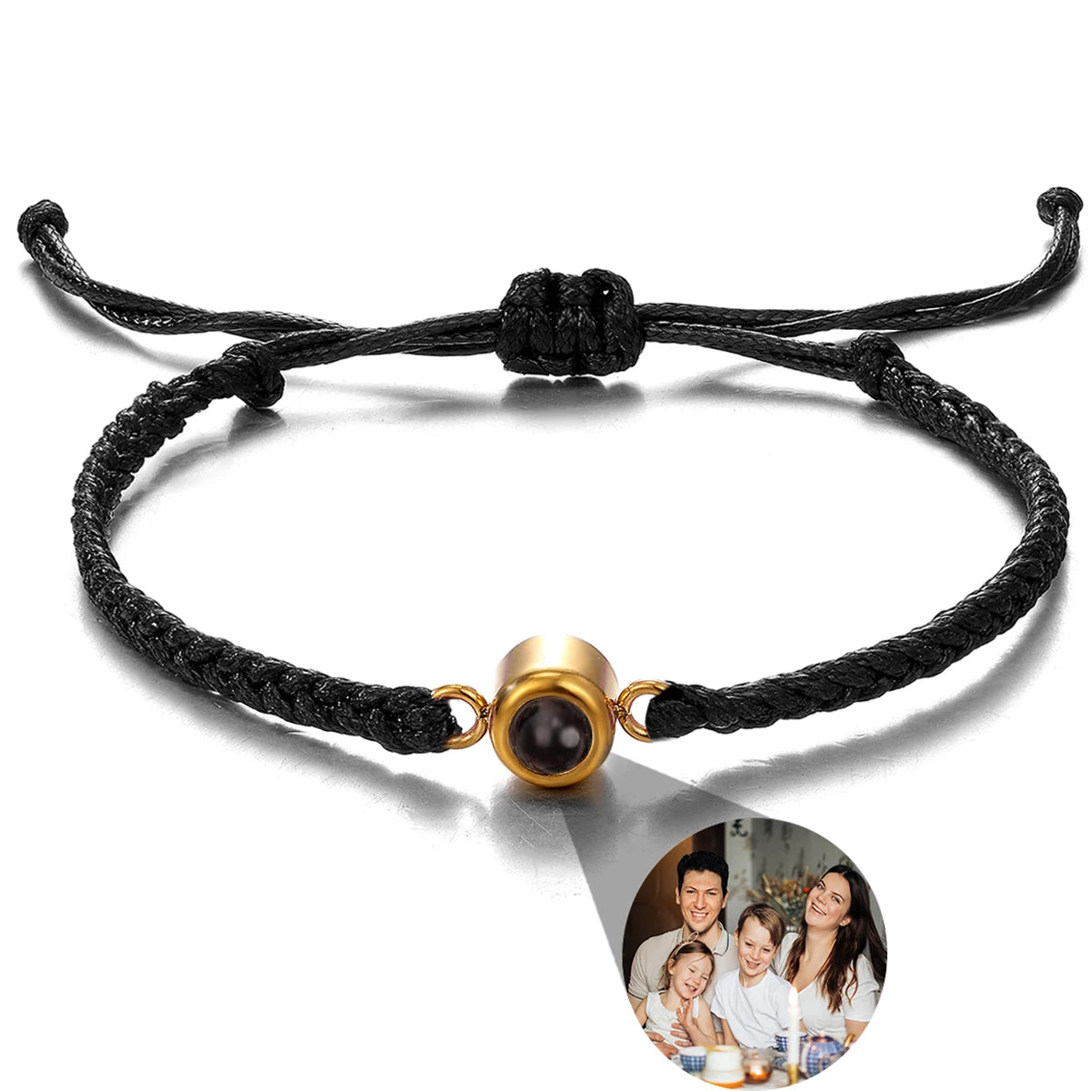 Wholesale Men's Projection Bracelets Stainless Steel Custom Projection Bracelets Woven Photo Bracelets Commemorative Gifts