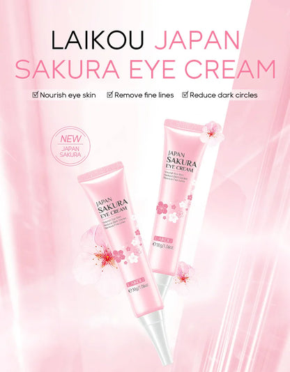 LAIKOU Sakura Eye Cream Anti Dark Circles Remove eye Bags Moisturizing Anti-aging Beauty Health Eyes Skin Care Cosmetics