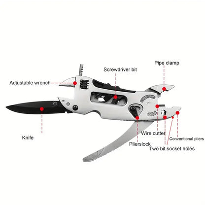 9 in 1 Multitool Keychain Plier - Accessories for Handyman,Adjustable Wrench,Screwdriver,Pliers,Knife,and More Compact,Portable