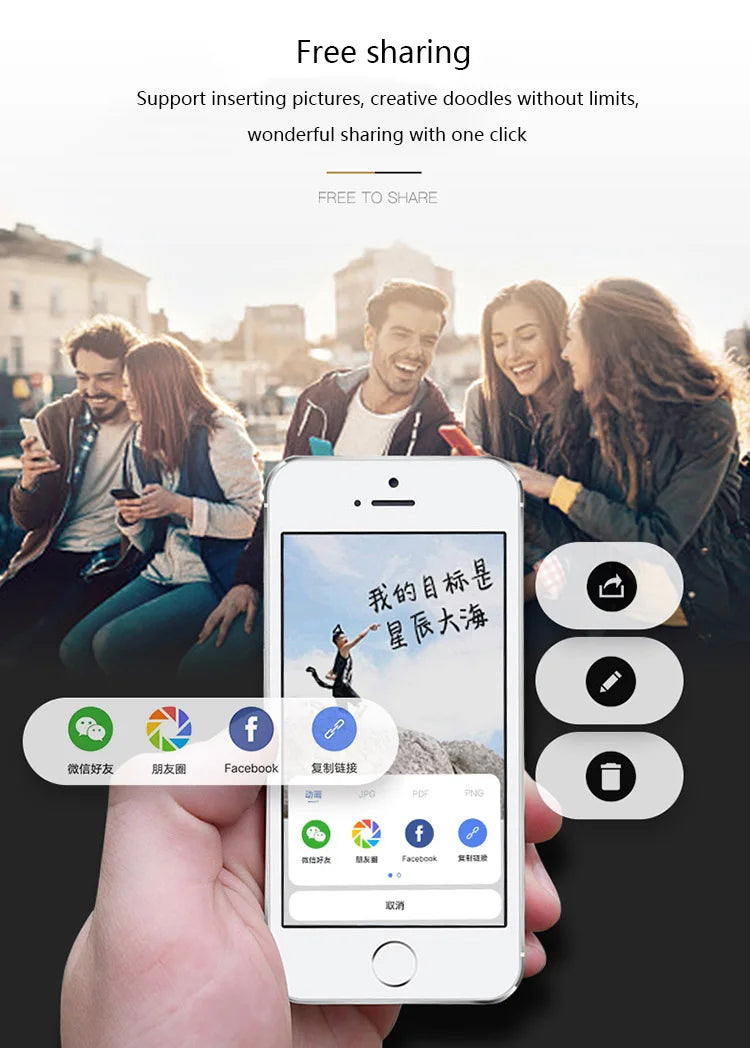 ROYOLE Bluetooth Digital Writing Pad - A5 Smart Notebook Graphics Painting Tablet Cloud Storage iOS/Android