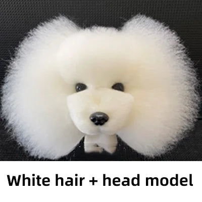 Pet simulated head hair fake dog head model beautician practice cutting dog hair dog body Wig Pet Grooming Trimming Practice