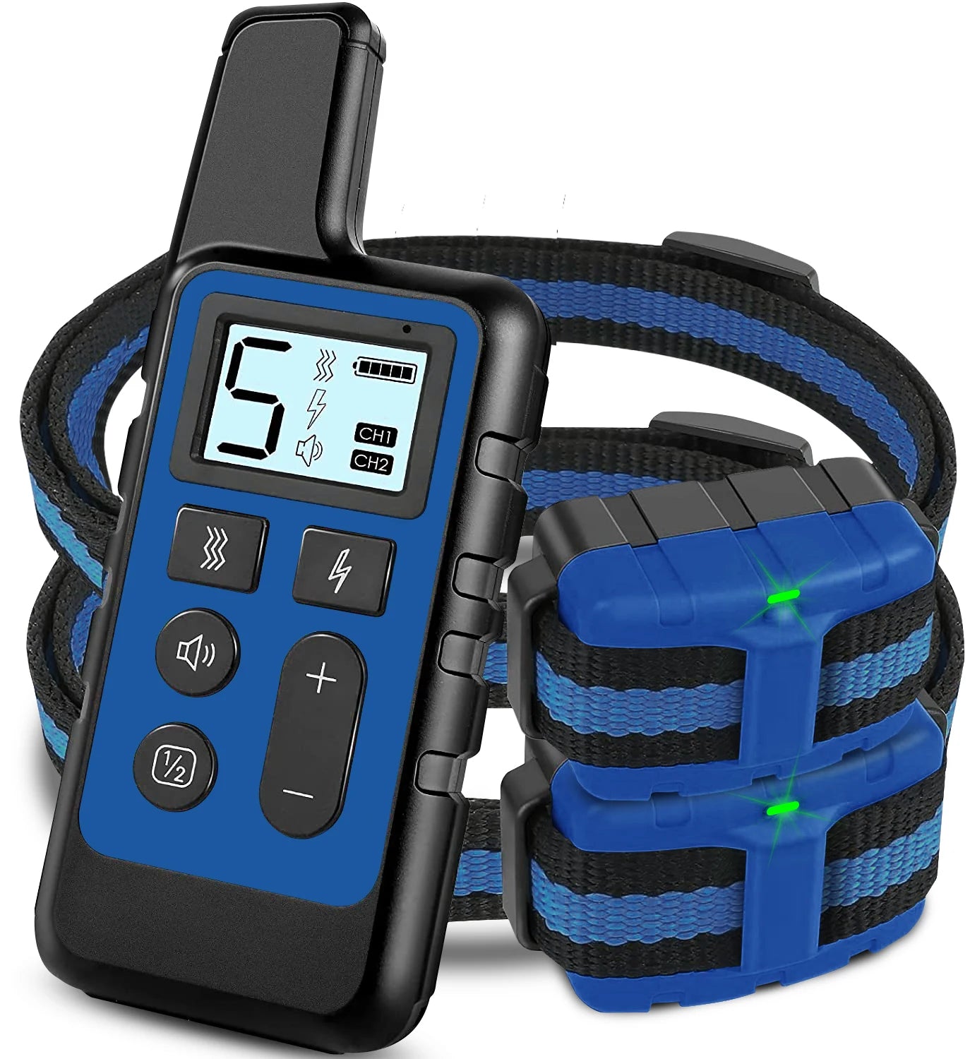 Dog Training Collar Waterproof Rechargeable Shock Collars for Dog with Remote Training Beep Vibration Shock, Electric Dog Collar