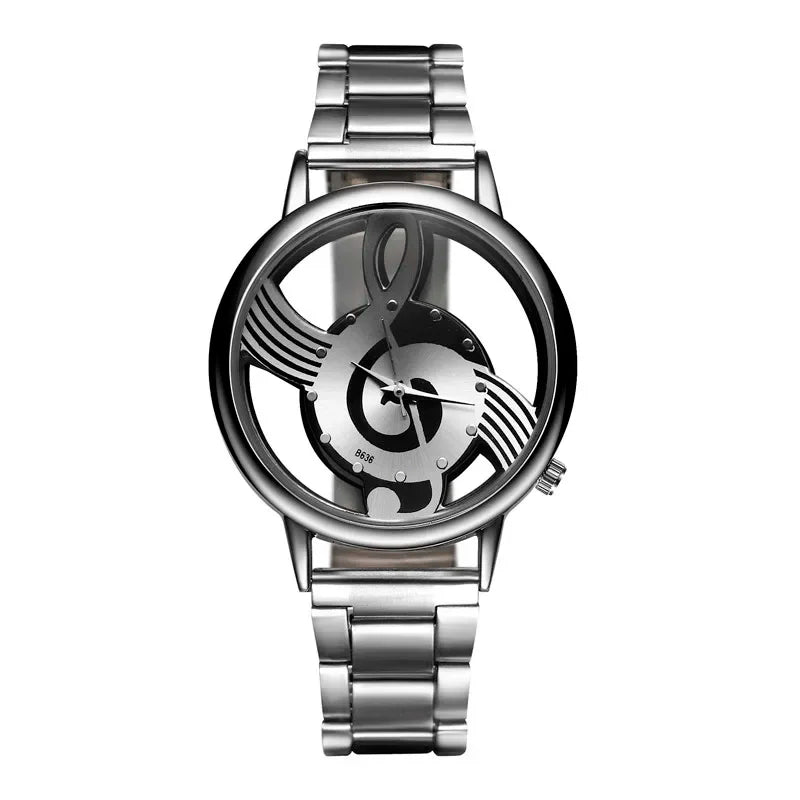 Women Watches Luxury Fashion Music Note Noble Watch Leather Strap Waterproof Quartz Reloj Mujer Men Watches Relogio Hot Salling