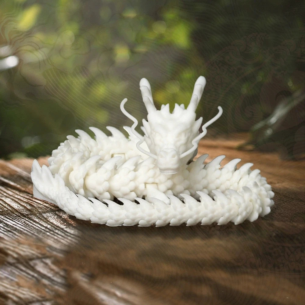 30CM 90cm 3D Printed Conjoined Divine Dragon Ornaments Joints Can Move Creative Dragon Plants Rockery Fish Tank Decoration