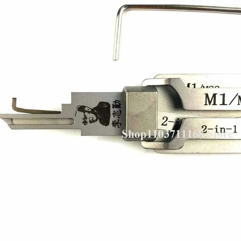 LISHI M1/MS2 2 in 1 Lock Pick and Decoration Tool for Locksmith Quick Open Master Lock for American Door Lock Professional Tool