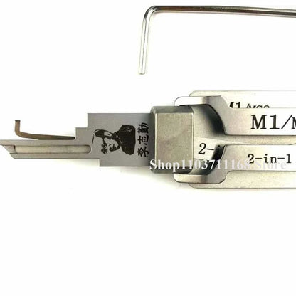 LISHI M1/MS2 2 in 1 Lock Pick and Decoration Tool for Locksmith Quick Open Master Lock for American Door Lock Professional Tool
