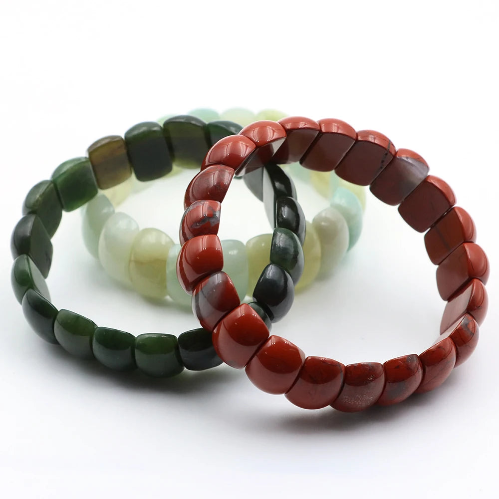 Natural Amethyst Gemstone Beads Bracelet Energy Stone Chakras Elastic Rope Healing Crystal Bangle Jewelry Woman Birthstone Gifts