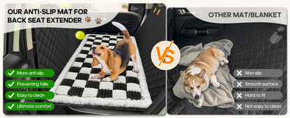Amazon's new plush car cushion pet thickened seat cushion car rear seat lattice dog bed spot factory straight