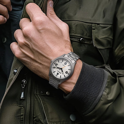 BERNY Pilot Titanium Automatic Watch for Men Sapphire AR Coated 10Bar Supper Luminous Men Wristwatch Sports Aviation Men Watches