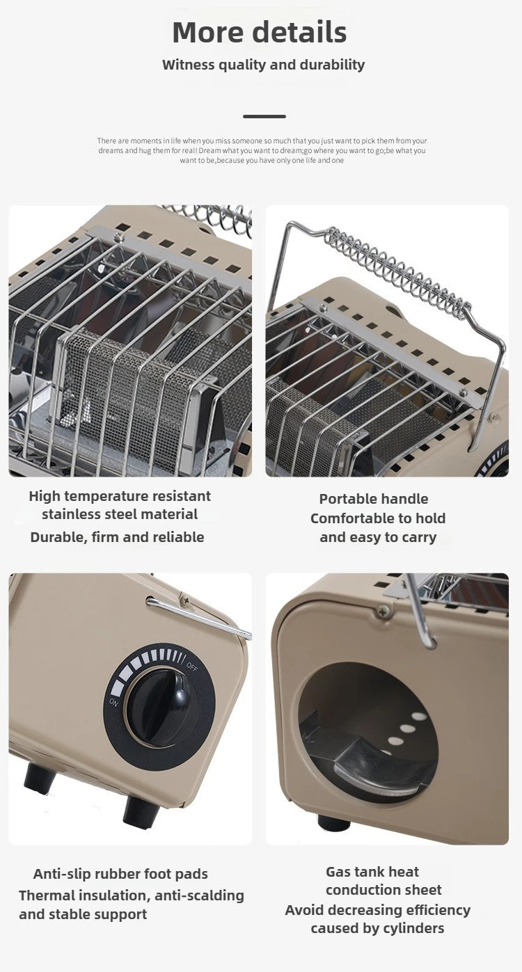 Outdoor Mini Heating Stove Camping Gas Stove Fishing Camping Heater Outdoor Portable Car 2024 Winter Camping Outdoor Supplies