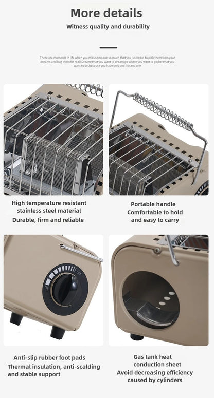 Outdoor Mini Heating Stove Camping Gas Stove Fishing Camping Heater Outdoor Portable Car 2024 Winter Camping Outdoor Supplies