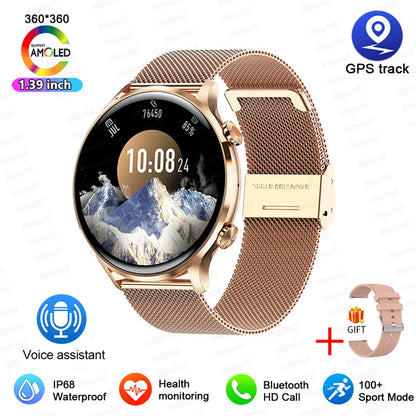 2026 AMOLED HD Smartwatch – GPS, Bluetooth Call, IP68 for Android & iOS