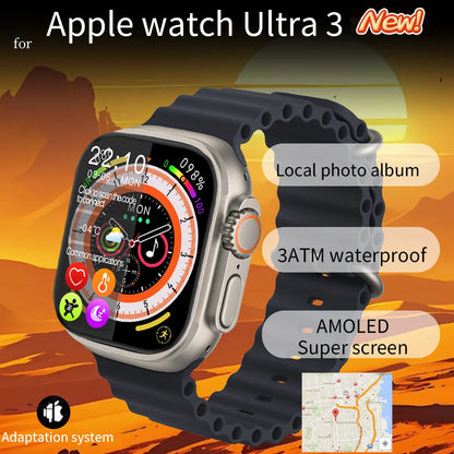 New Origina HK10 ULTRA 3 Smartwatch Men 4G ROM ChatGPT NFC Compass HK9 ULTRA2 MAX Upgrade Watches Sports BT Call Smart Watch Men