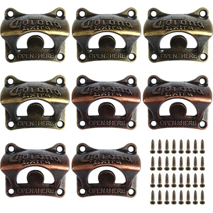 1/2/4/8pcs Bottle Opener Wall Mounted Retro BBQ DIY Solid Beer Opener Tools Bar Decorative Beer Opener Kitchen Gadgets