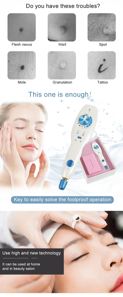 Plasma Pen Cold Skin Tag Wart Remover Dark Spot Fibroblast Therapy Eye Lift Skin Tightening Beauty Device