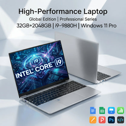 15.6" Gaming Laptop – Intel Core i9-9880H, 32GB RAM, 2TB SSD, Windows 11 Pro