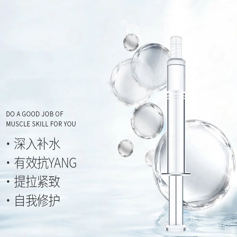 Multi-milliliter HA lip liquid cosmetics serum Prefilled glass syringe Disposable sterile tattoo tool