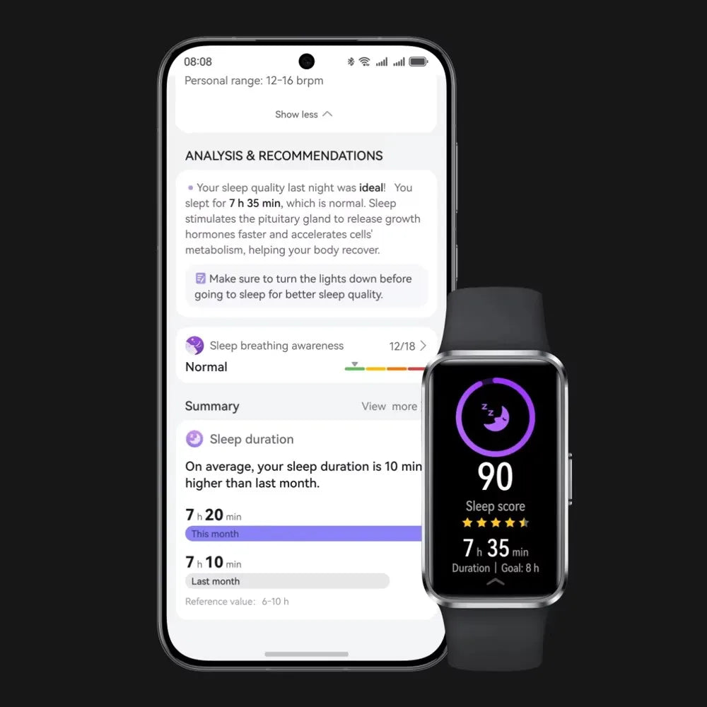 Band 10 Smartwatch – Sleep Tracking, Health Monitor, 14-Day Battery, iOS & Android