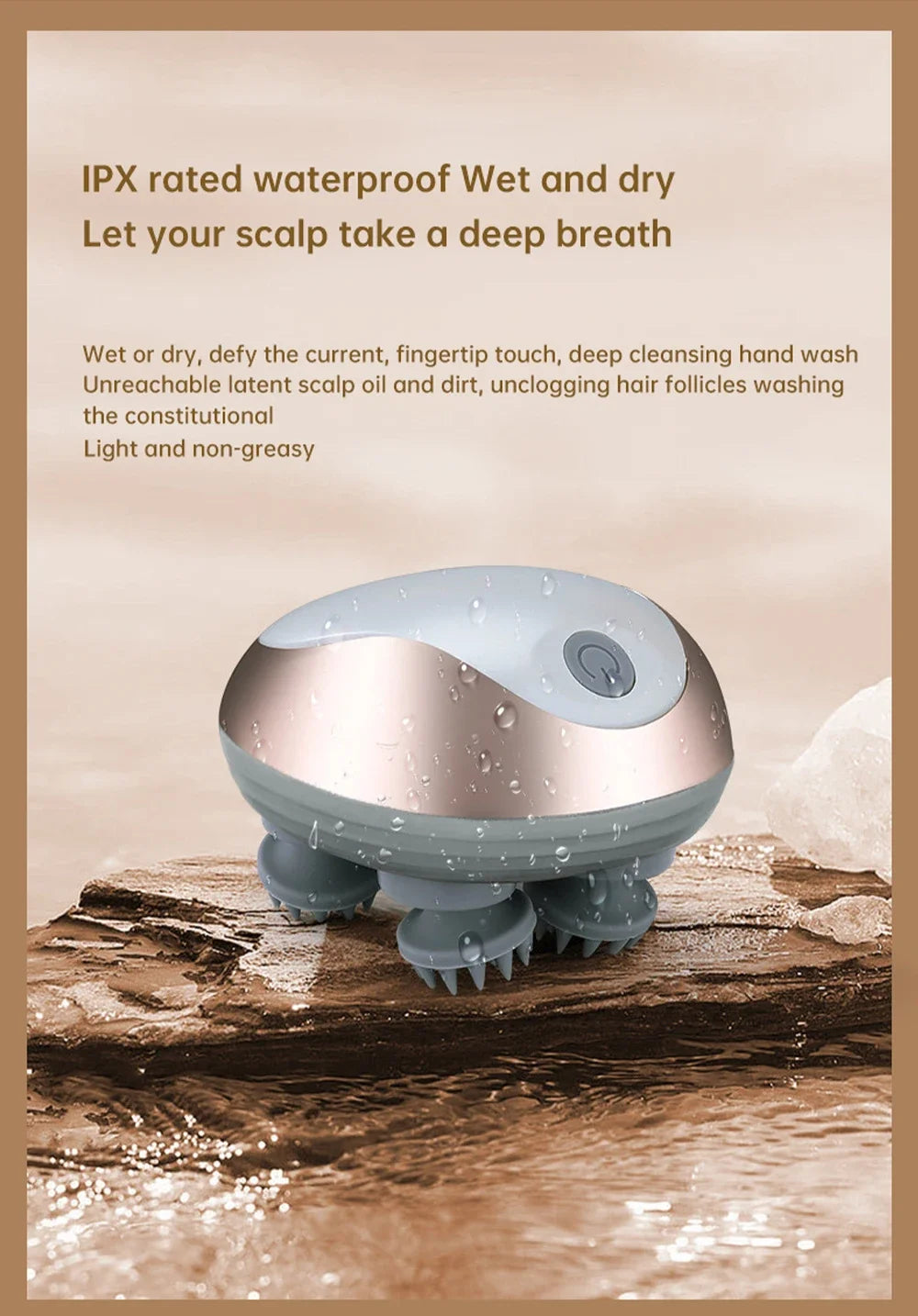 3D Electric Head Massager for Cats Dogs Pets Scalp Massager Rechargeable Body Relax Massager Promote Hair Growth Pet Supplies