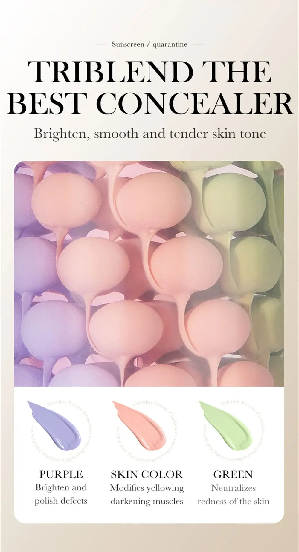 SPF50+ Makeup Primer Moisturizing Isolation Cream Invisible Pores Facial Base Brighten Correcting Skin Tone Refreshing Cosmetics