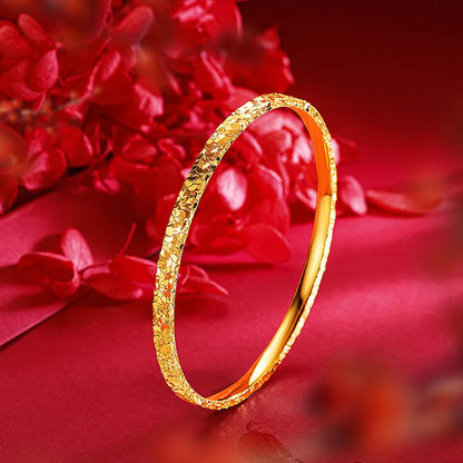 Luxury 24K 9999 Pure Gold Three-sided Ice Bracelet Bracelet Ice Bracelet