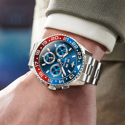 OUPINKE 3271 Original Waterproof Watch For Man Stainless Steel Strap Fashion Automatic Mechanical Wristwatch Luxury Men Gift