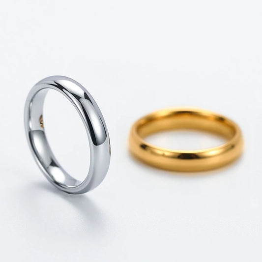 4MM Personalized Men's Custom Ring Stainless Steel Neutral  Model Promises Eternal Anniversary Gift Engraved With Your Name Date